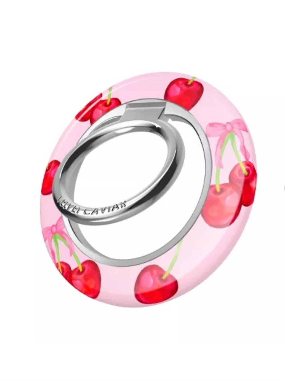 VELVET CAVIAR Grip Ring - Sweet Cherry: Cell Phone Accessories, Pink & Red, 2x2